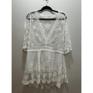 Bathing Suit Lace Cover Up Size O/S